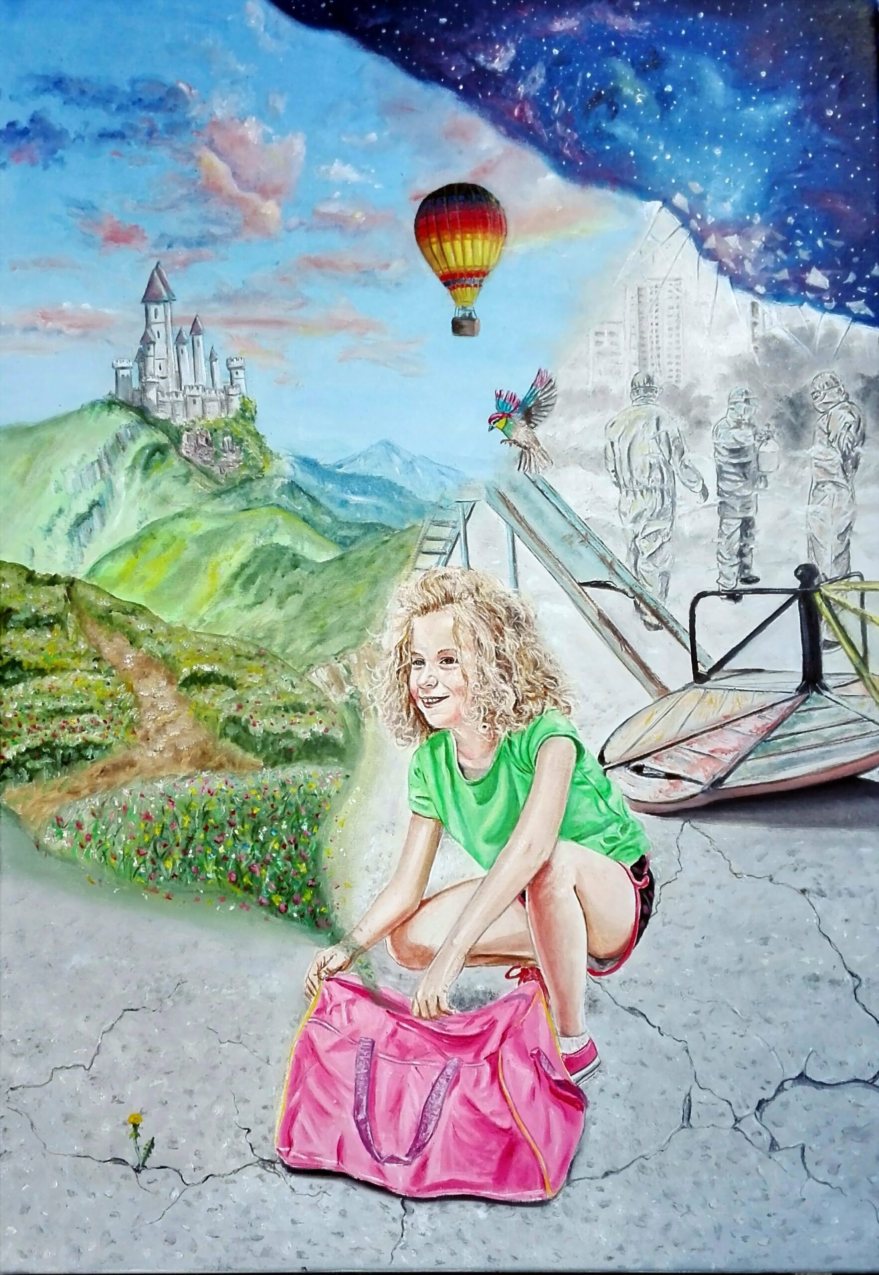 Add some color to the world - oil on canvas 70x100cm